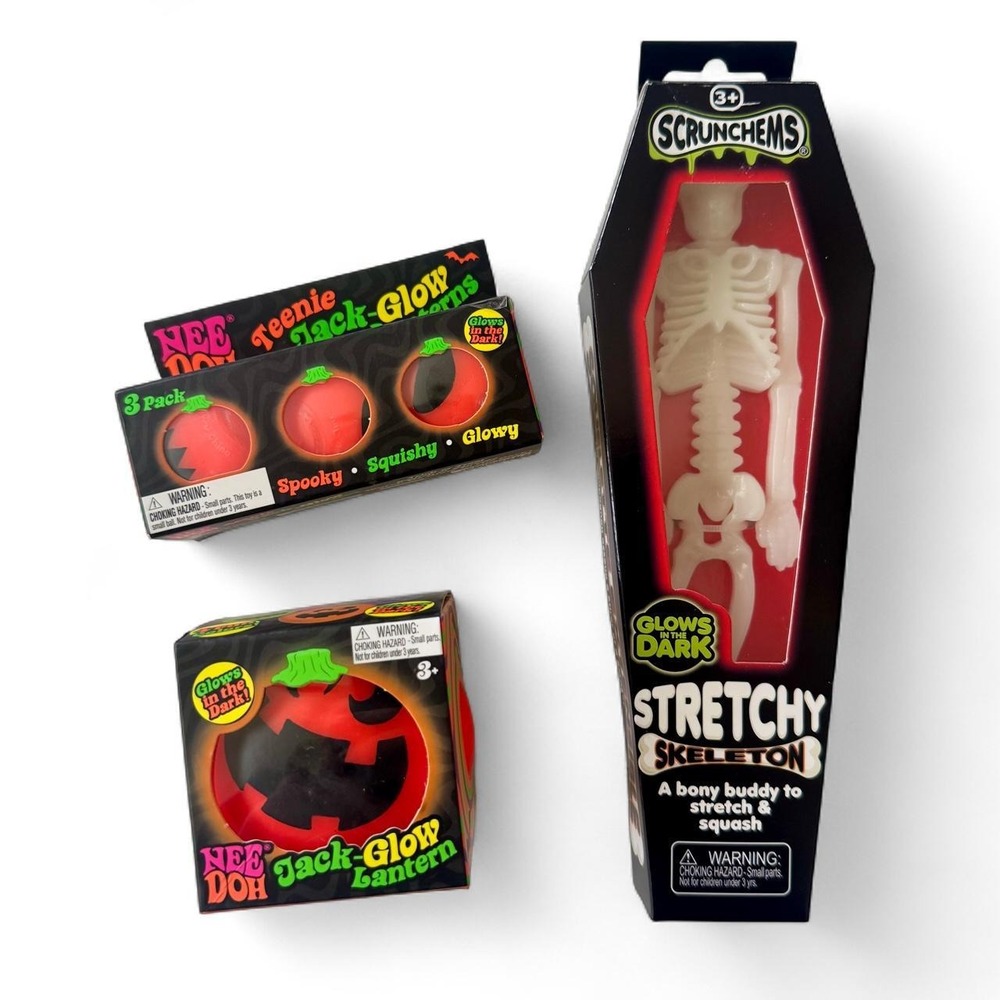 Needoh and Scrunchems Glow In The Dark Halloween Bundle of 3!